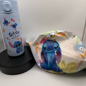 Stitch and Scrump Water Bottle NWT Bucket Stitch Bucket Hat Set. Unisex NIB